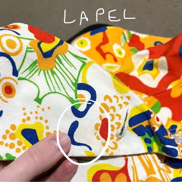 70s Handmade Floral Blazer Jacket / Top Groovy Pop Art Psychedelic Colorful - Picture 13 of 16